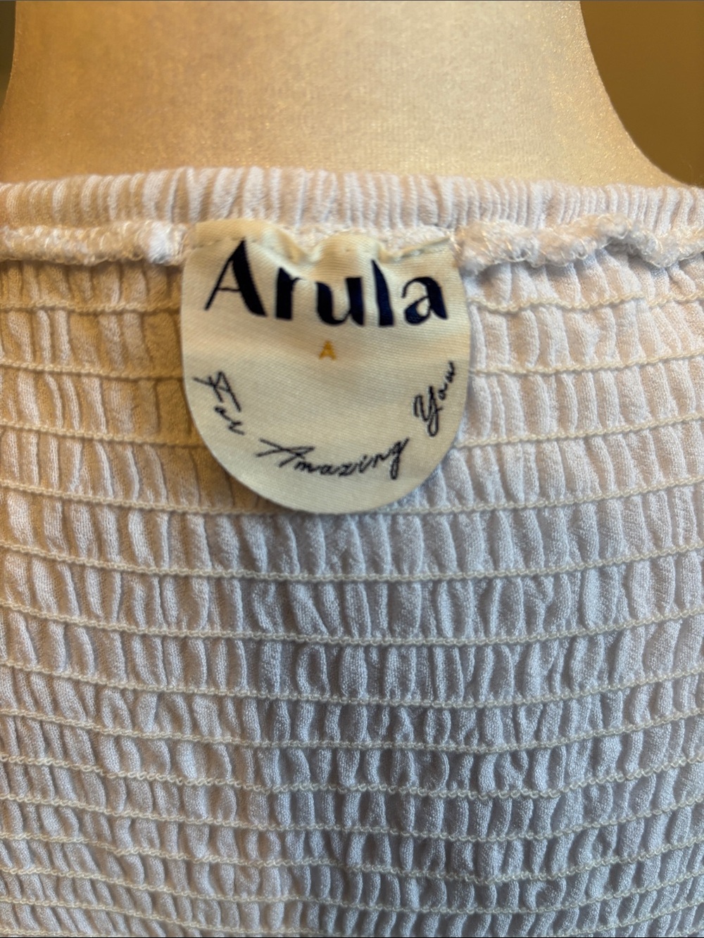 Arula Tiered Puff Sleeve Midi Dress White NWT - Picture 8 of 9